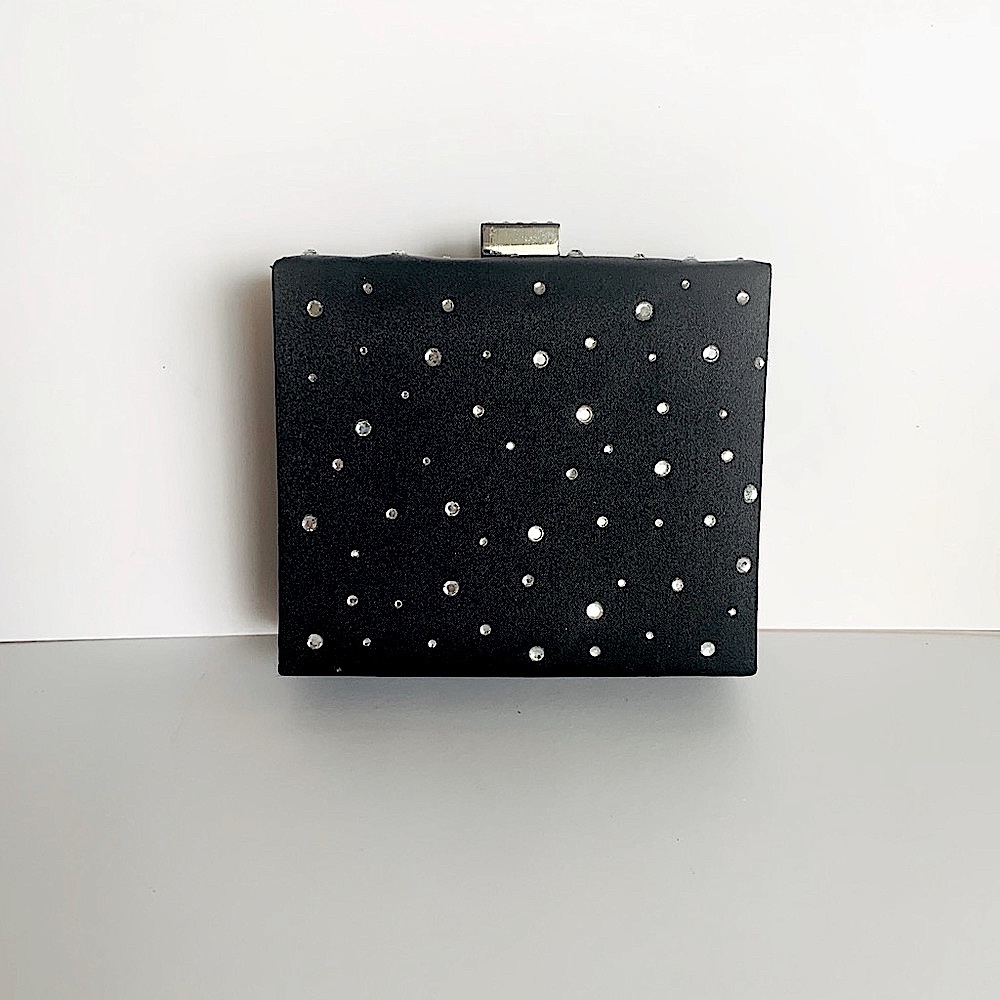 Formal Clutch Purse Bag Black Square